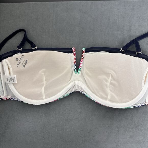 Athleta Bikini Top 38 D/DD Underwire Removable Strap V-Neck Removable Pad 213147 - Picture 5 of 7
